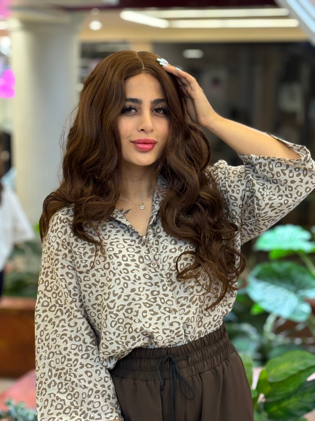 کلاه گیس وارداتی حالتدارشکلاتی فرق متحرک جلو تور