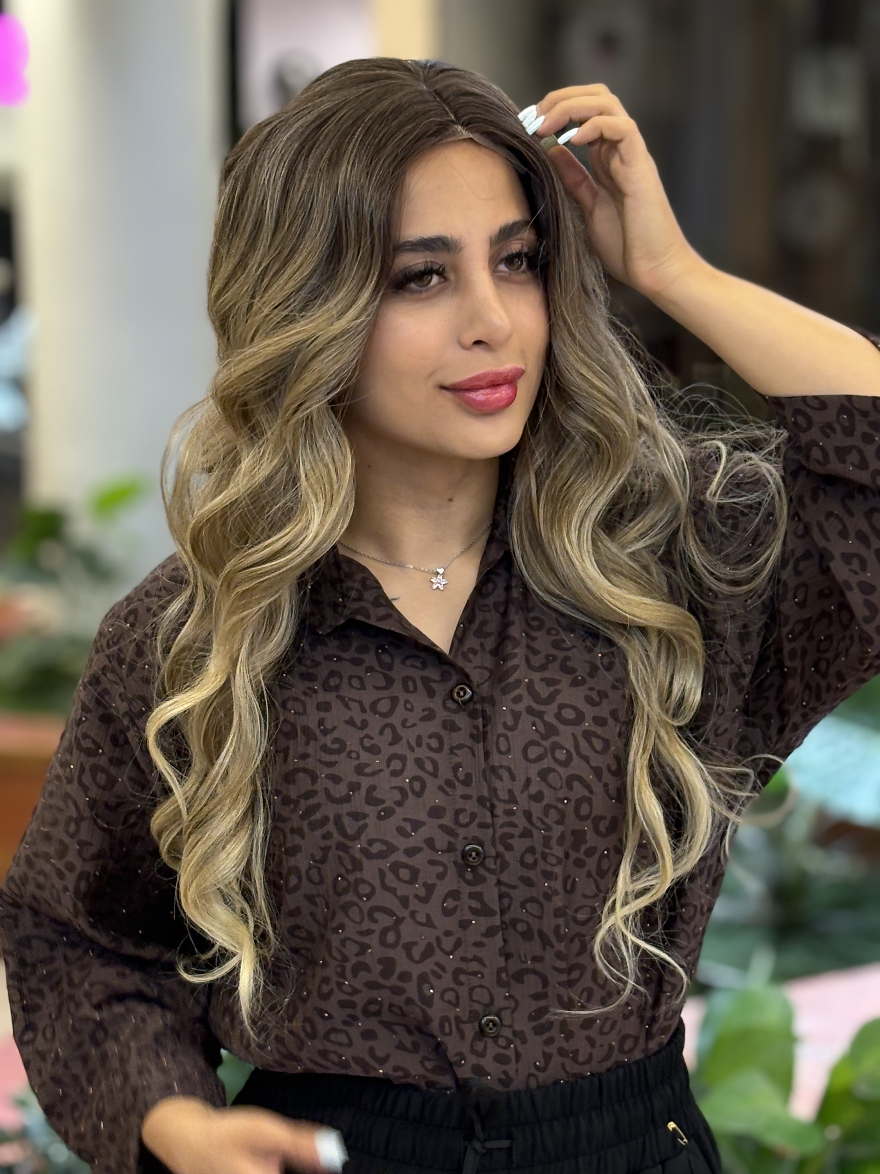 کلاه گیس وارداتی حالتدار فرق متحرک جلو تور
