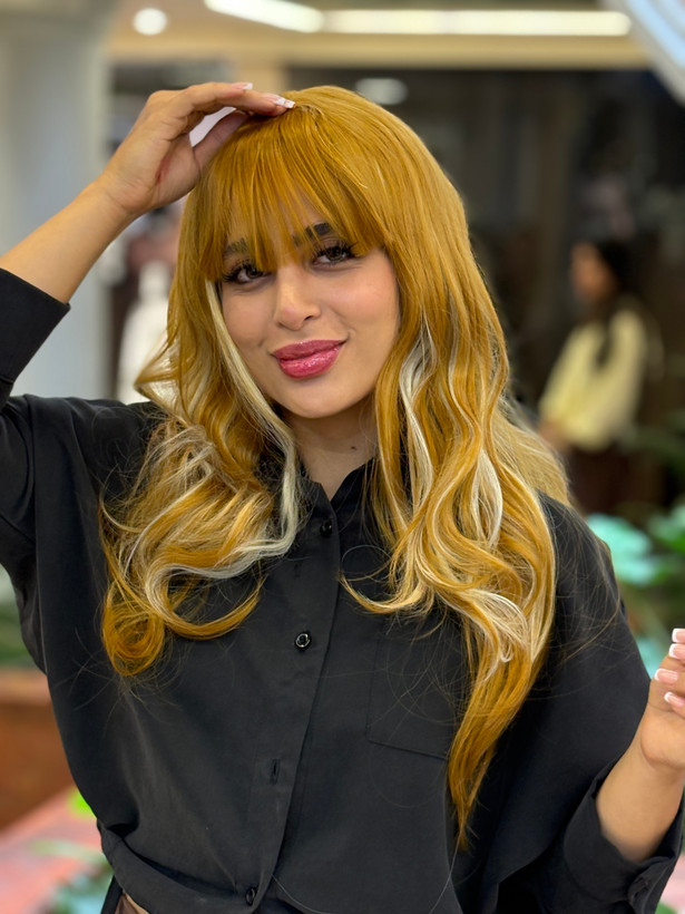 کلاه گیس وارداتی حالتدار چتری کد16h613