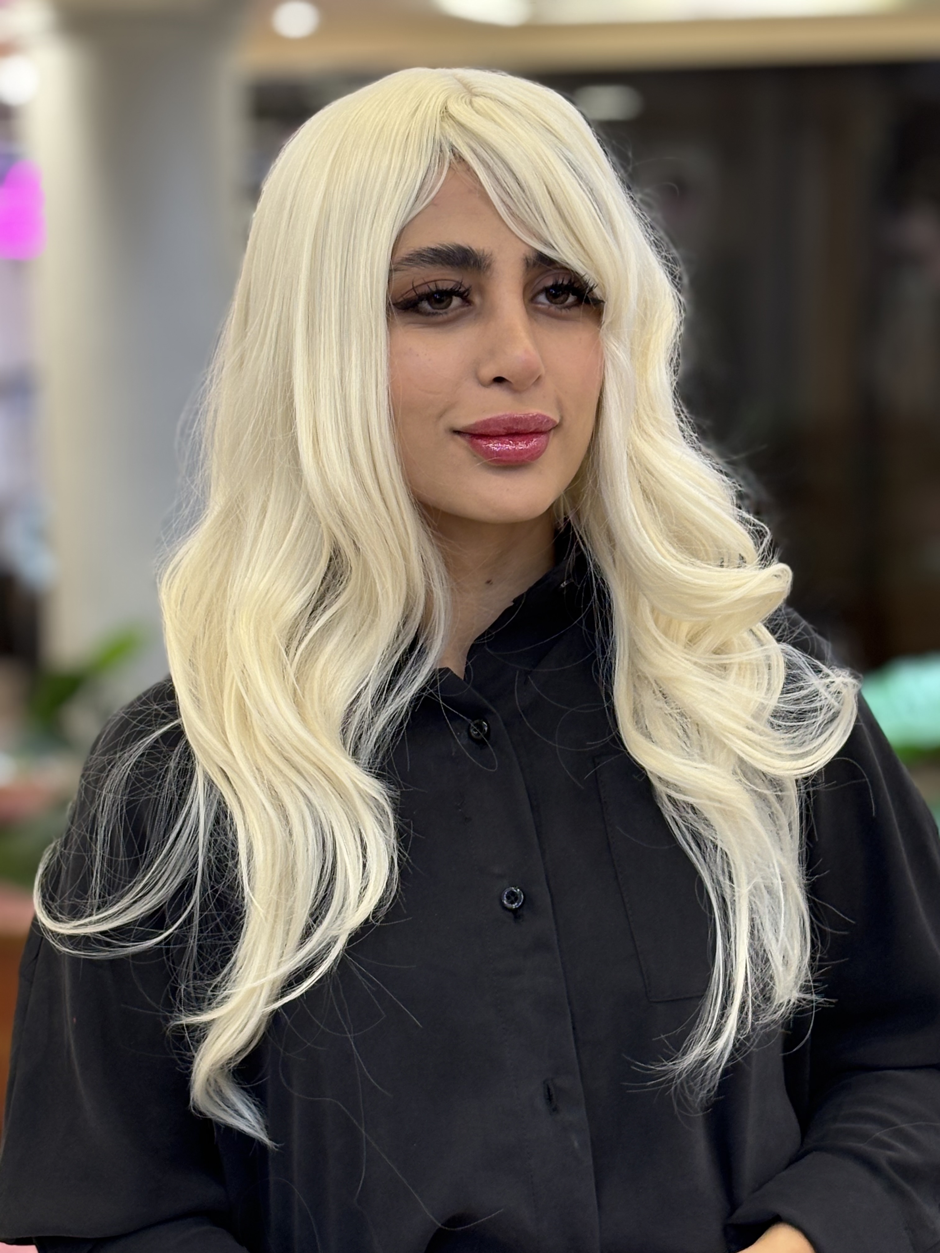 کلاه گیس وارداتی حالتدار چتری کد۶۰A