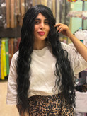 کلاه گیس پروتز کفسری فر مشکی طبیعی