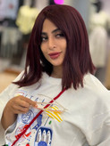 کلاه گیس وارداتی باب چتری دار رنگ چری