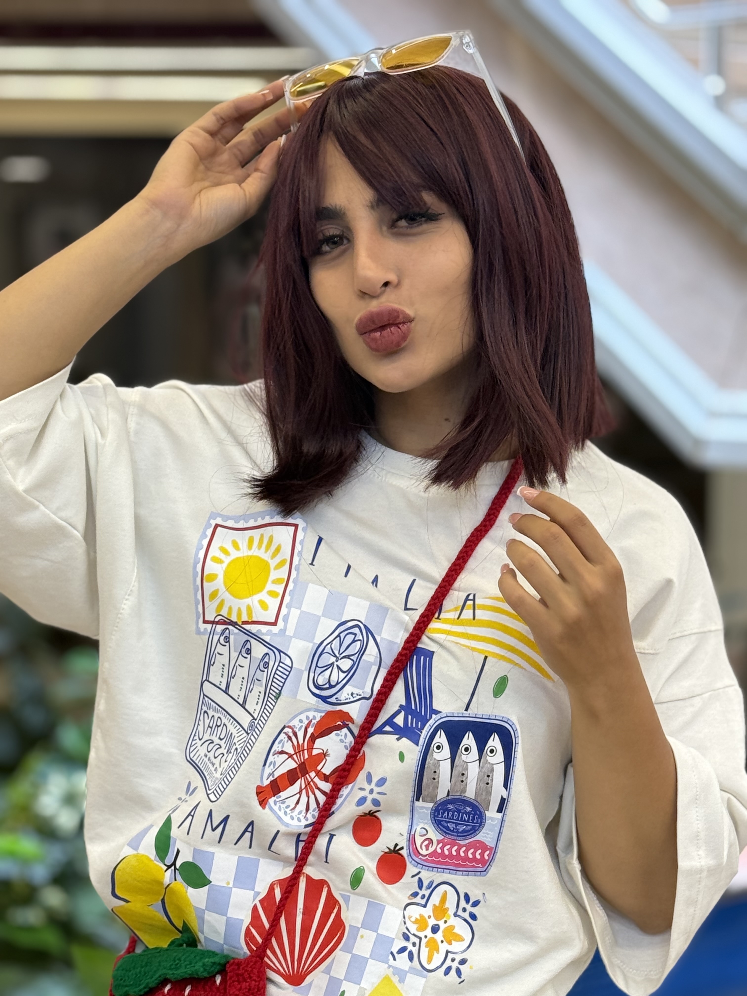 کلاه گیس وارداتی باب چتری دار رنگ چری