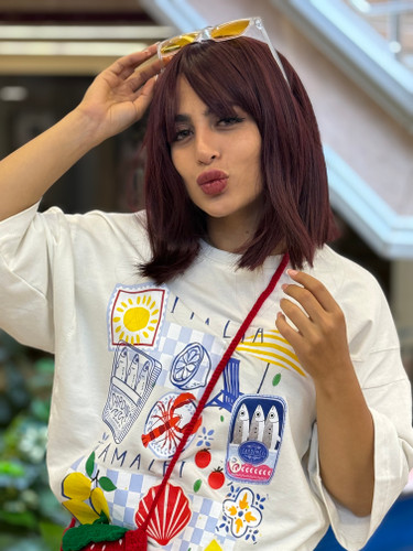 کلاه گیس وارداتی باب چتری دار رنگ چری