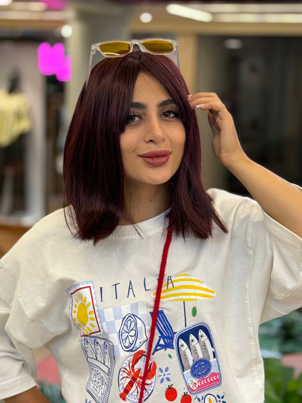 کلاه گیس وارداتی باب چتری دار رنگ چری