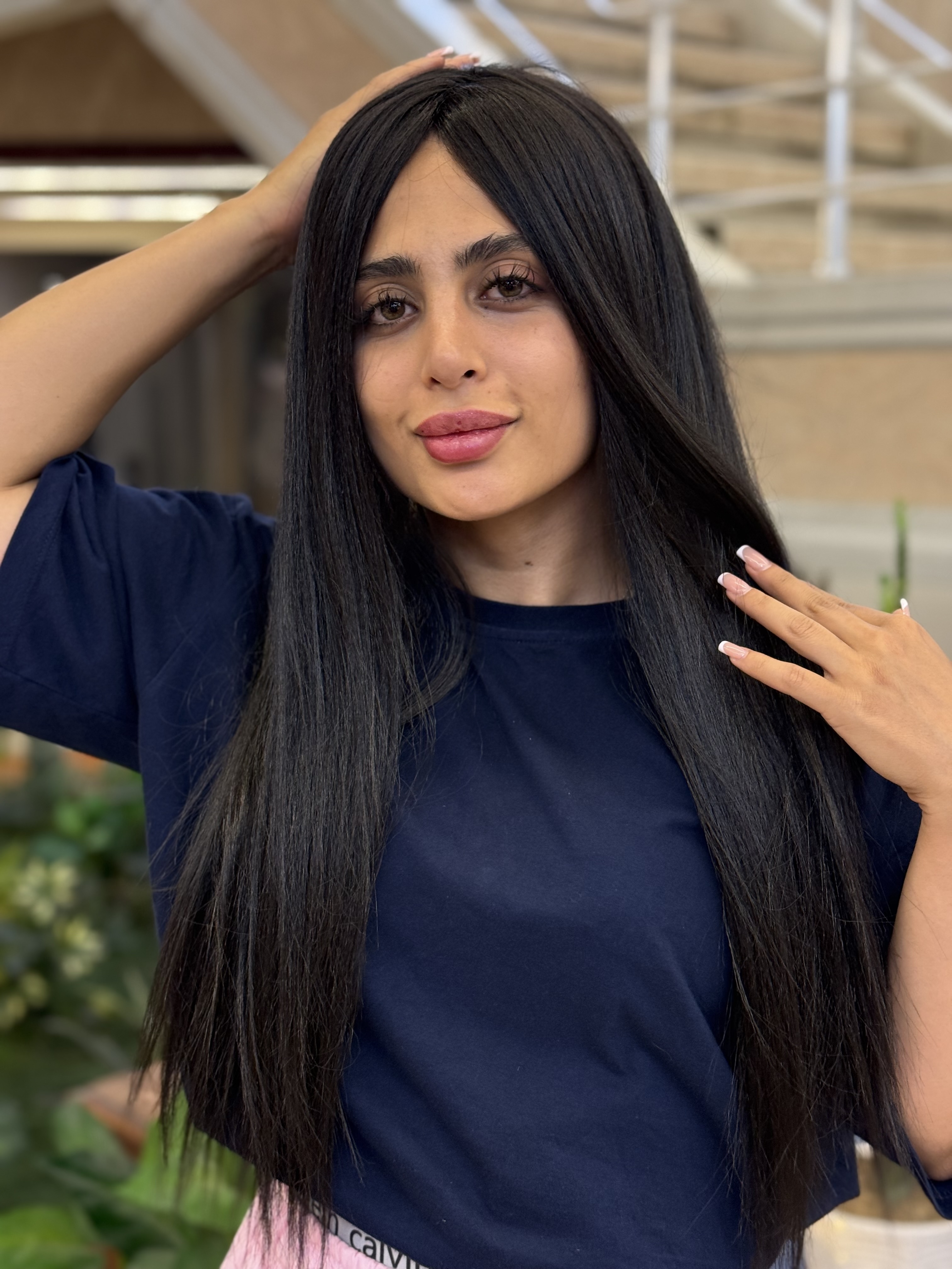 کلاه گیس پروتز کفسری مشکی طبیعی کد۲و۴
