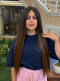 کلاه گیس پروتز کفسری آمبره مشکی شکلاتی