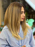 کلاه گیس وارداتی فرق متحرک کف پوستی رنگ امبره