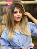 کلاه گیس وارداتی فرق متحرک کف پوستی رنگ امبره