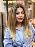 کلاه گیس وارداتی فرق متحرک کف پوستی رنگ امبره