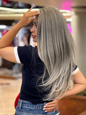 کلاه گیس وارداتی فرق متحرک کف پوستی نقره ایی