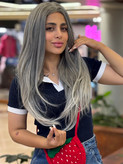 کلاه گیس وارداتی فرق متحرک کف پوستی نقره ایی