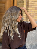 کلاه گیس وارداتی فرق ثابت کف پوستی حالتدارآمبره بلوند