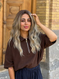 کلاه گیس وارداتی فرق ثابت کف پوستی حالتدارآمبره بلوند
